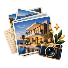 Postcard architecture icon